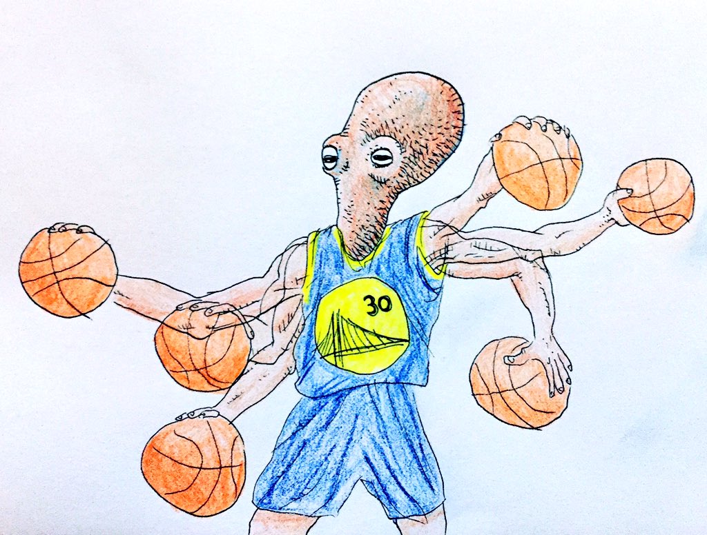 They say #stephcurry isn't human. He's not. He's an octopus. #dubnation #dubs #warriors @warriors @StephenCurry30