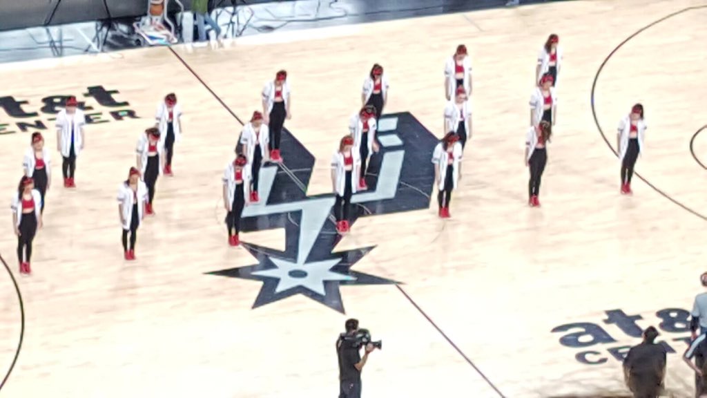 Amazing performance by our McHi Steppers <a href="/spurs/">San Antonio Spurs</a> game ##GoSpursGo