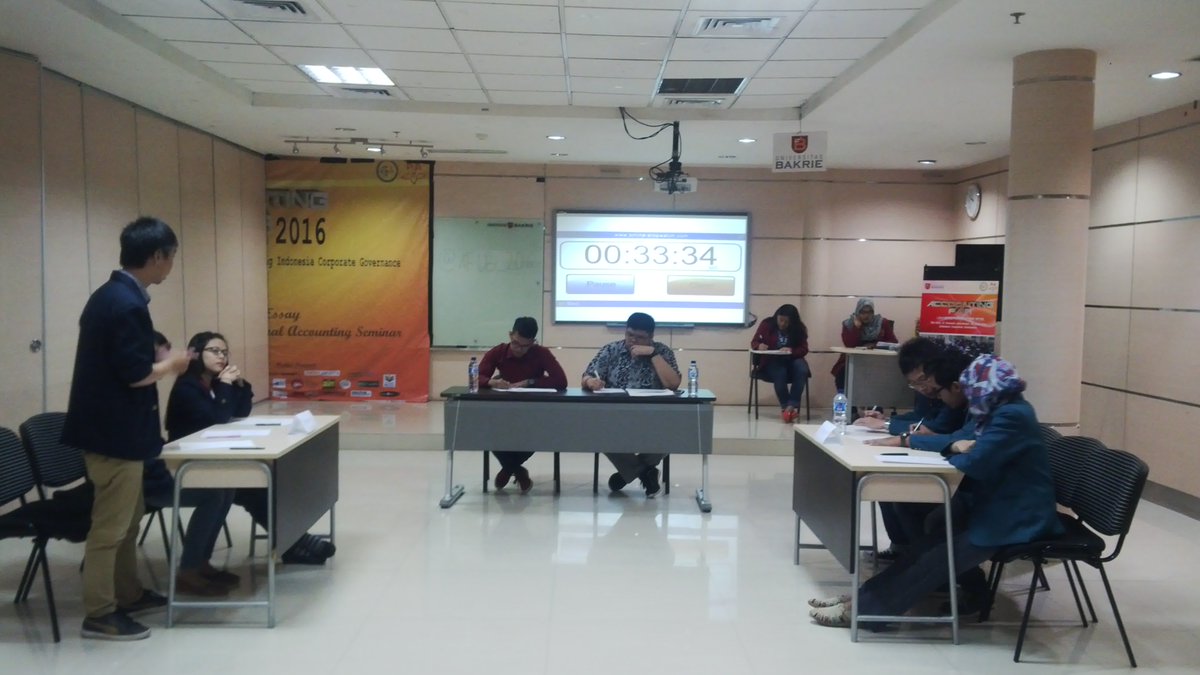 suasana babak Semi Final Accounting Championship di ruang 1 #AFUB2016