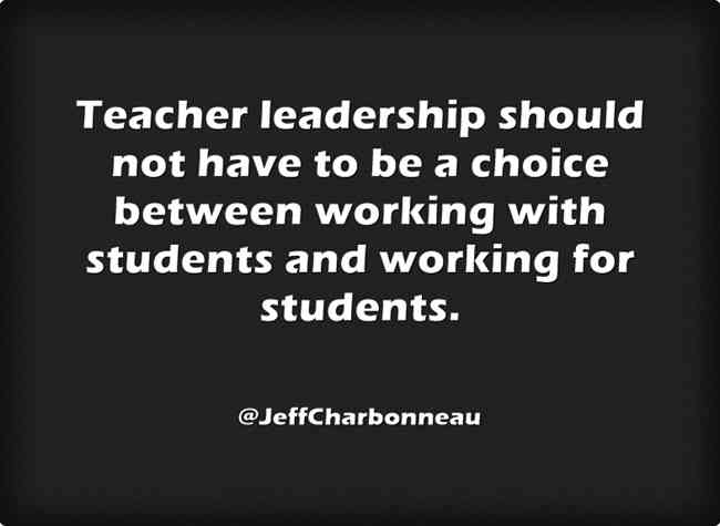 JeffCharbonneau's tweet photo. Teacher leadership shouldn't have to be a choice between working with students and working for students
#edchat #edu https://t.co/pRKoTplMqr