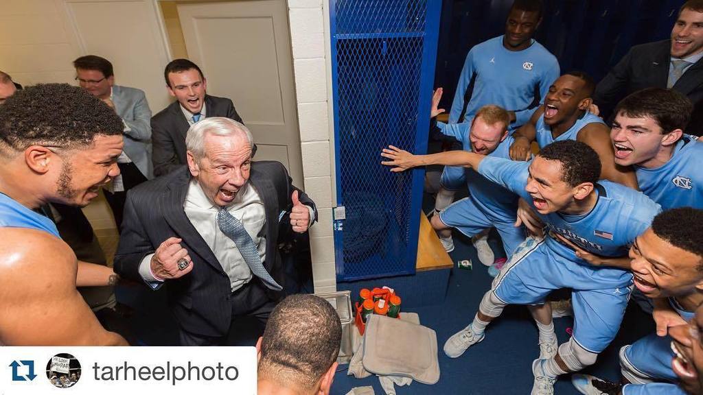 Locker room celebration. #UNCBBall ift.tt/1VZxycS