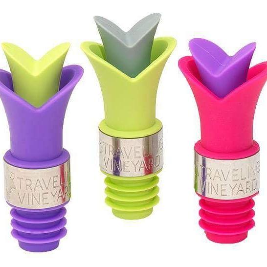 Ask me how to get these cute tulip wine stopper/pourers for just $4! Traveling Vineyard rocks!