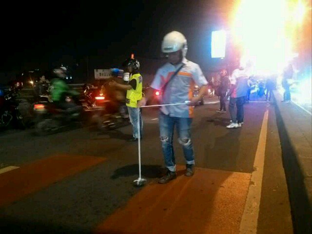 Tadi malam Yamaha Vixion Club Indonesia Jakarta Chapter, gelar sapu bersih ranjau paku bareng Komunitas Saber