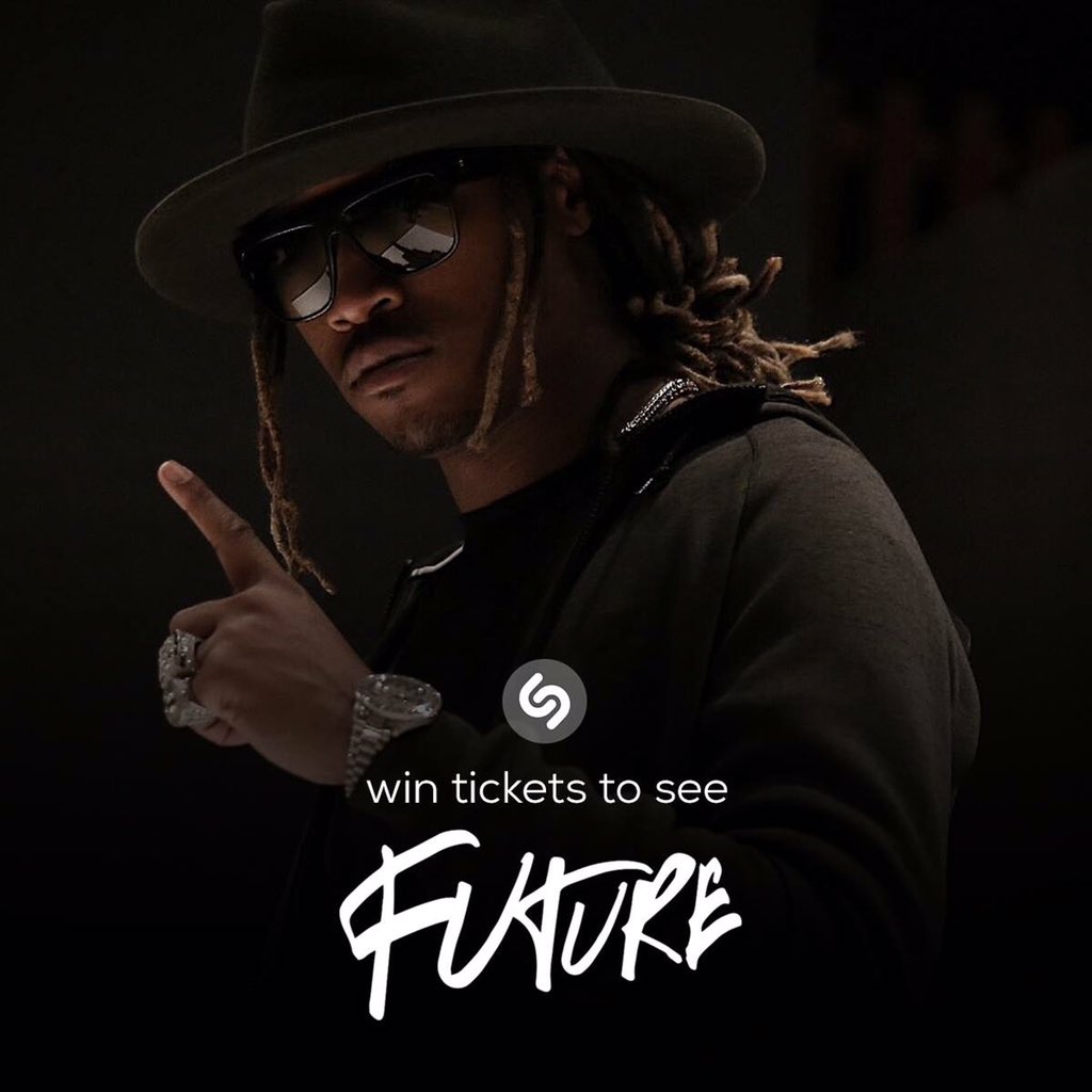 1future's tweet image. Shazam my performance tonight on SNL for a chance to see me on the Purple Reign tour in Los Angeles on March 18th!