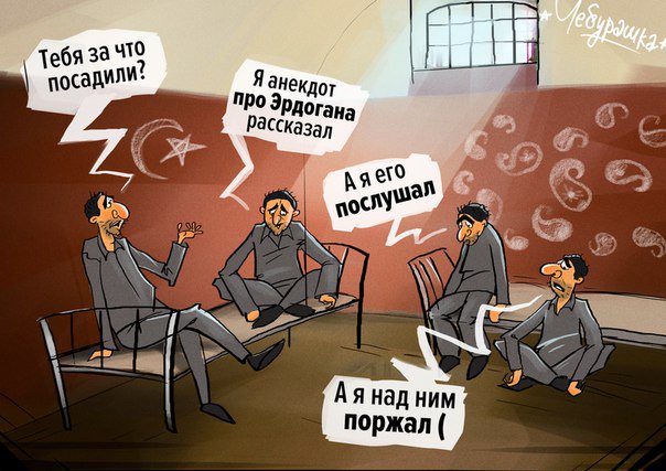 В Турции возбудили 1845 дел за шутки над Эрдоганом.