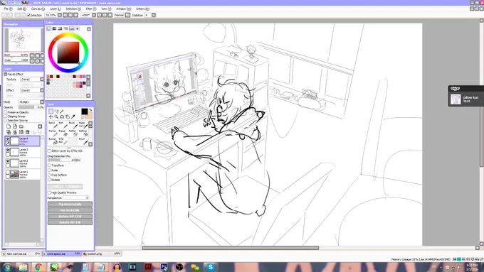 little wip of my workspace from sometime ago ~ 