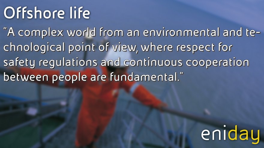 eni's tweet photo. An ordinary day on board the Garibaldi C through #workers point of view. Curious? https://t.co/Cyhx8z48A5 #eniday https://t.co/cH0xAjUhqV