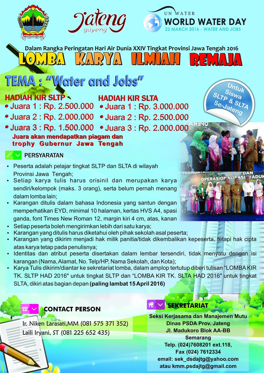 dpusdatarujtg's tweet photo. Keg. lomba HAD 2016 Prov.Jtg slngkpnya unduh di  https://t.co/9nLOOD0ghA @ganjarpranowo @SumberDayaAir @humasjateng https://t.co/F0TZU5B7pJ