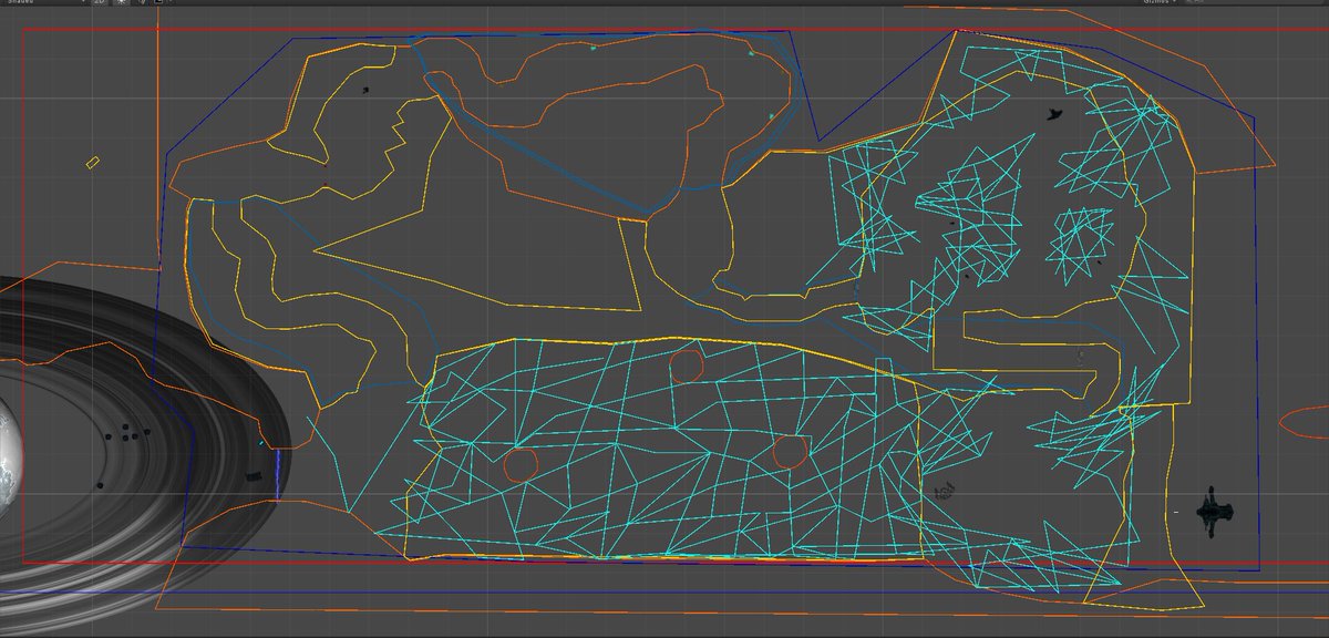 Mean_Games's tweet photo. Since I'm tipsy, a look at our #gamedesign process - our designer mapping walls with simple polycol2D #indiedev #RPG https://t.co/qJfJp6oSMe