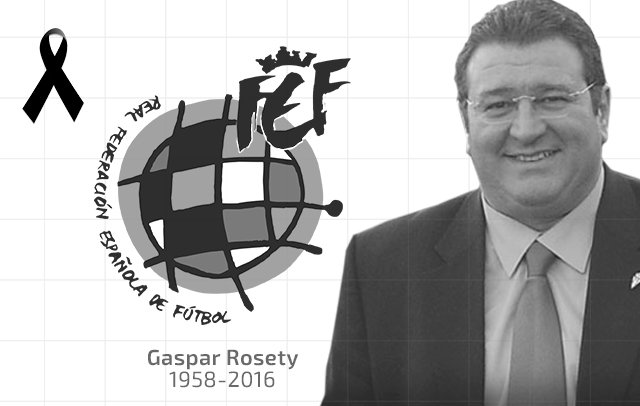 La <a href="/rfef/">RFEF</a> lamenta el fallecimiento de Gaspar Rosety, asesor de presidencia de la RFEF bit.ly/0603grosety