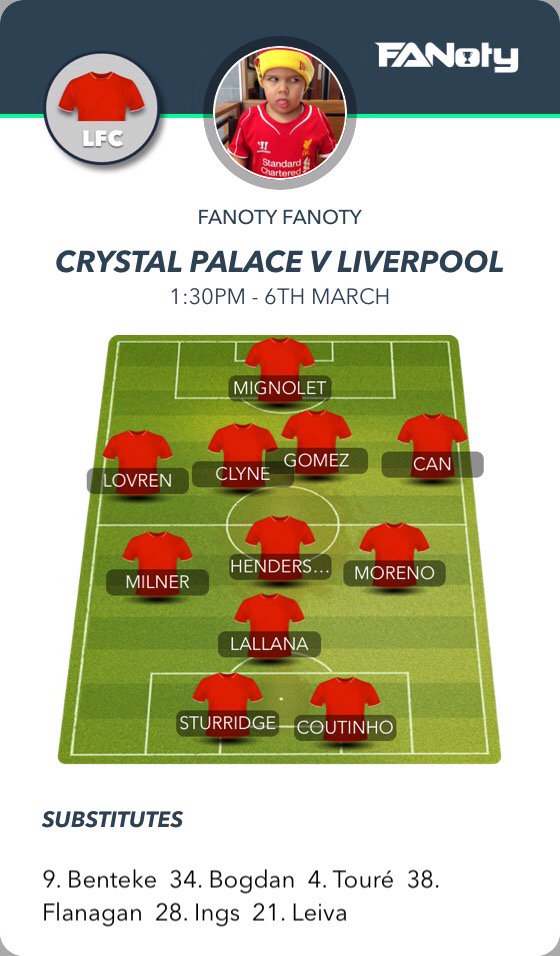 DijonMoore's tweet photo. @LFC @LFCFansCorner @PaulBoyham today's line up? @FANotyltd #cryliv https://t.co/83iKsvrEvG