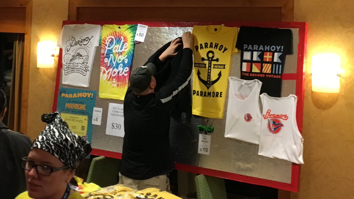 BottleCapShows's tweet photo. #parahoy merch is up!&amp;selling out! Looks like it IS the same merch as the presale merch! #paramore #merch @paramore https://t.co/PK26s6jBmh