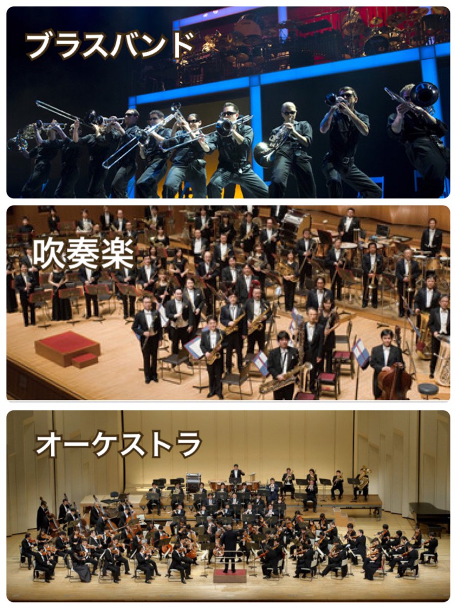 吹奏楽 オーケストラ 違い