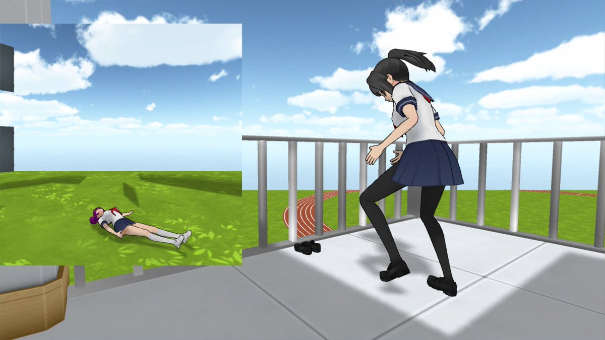 YanSimFAQCite's tweet image. Pressing Q when faking a suicide or dumping a bucket of liquid on someone makes a second window appear! #Yandere Sim