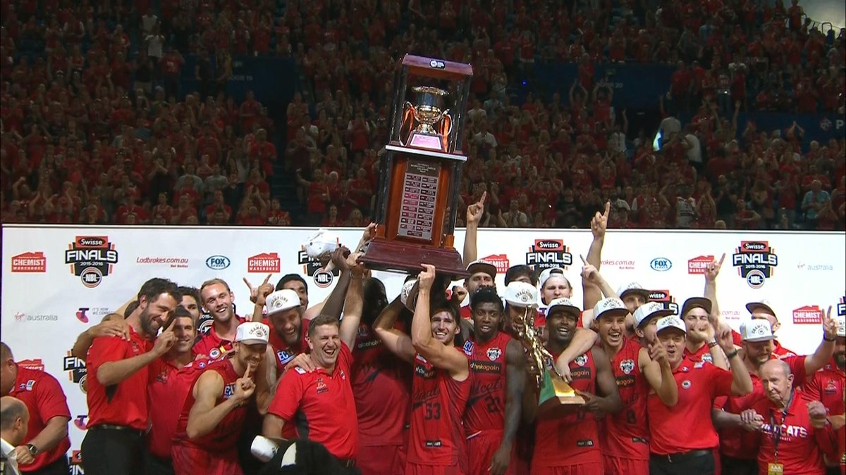 FoxBasketball's tweet photo. The @PerthWildcats: Your 2015-16 @NBL Champions! https://t.co/hnGF1eT7SG