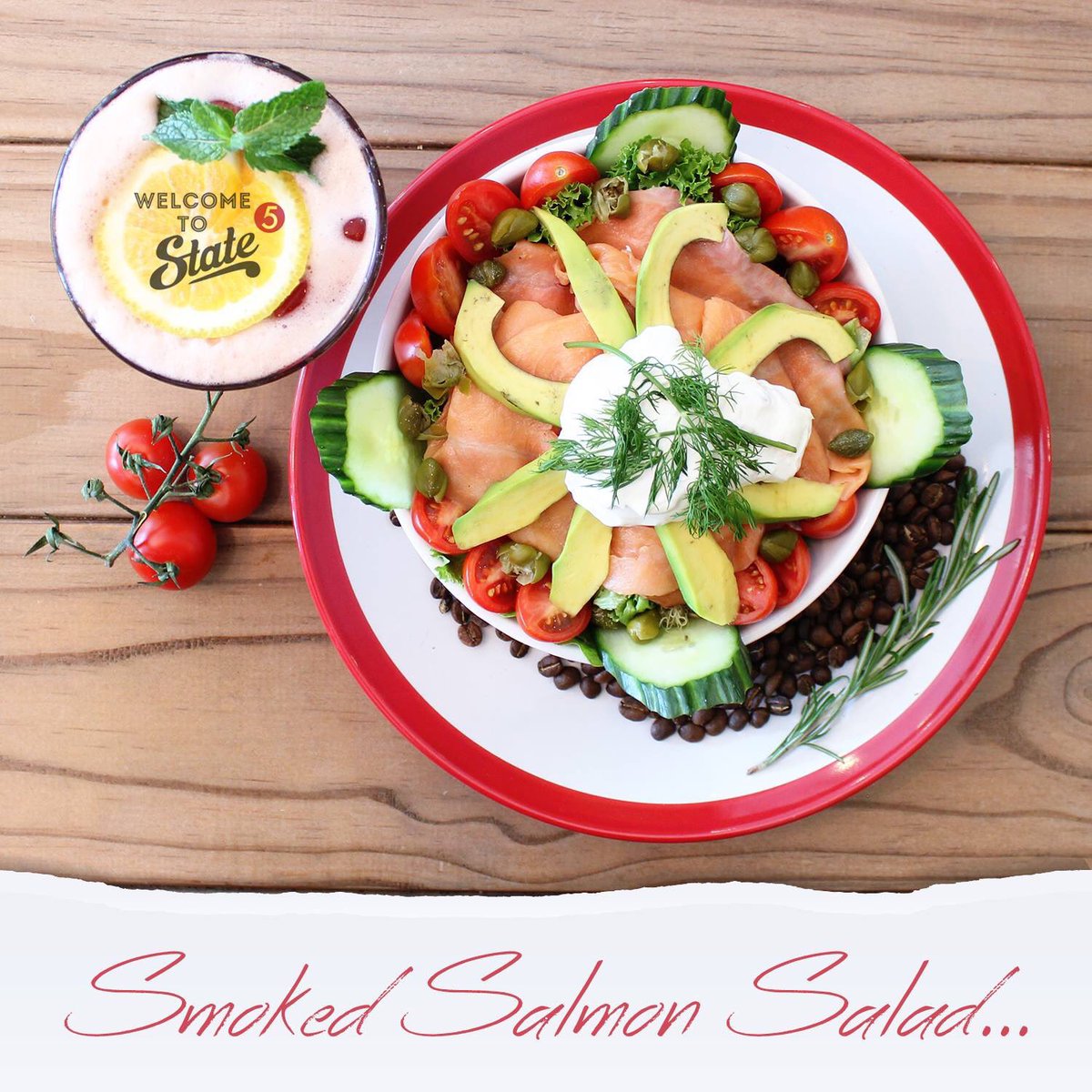 state5sa's tweet image. This Smoked Salmon and Avo Salad is love at first bite! @tag someone you know who would love this salad!