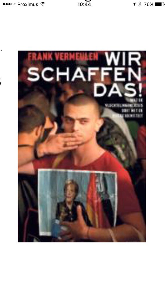 Aanrader! Boek van collega Frank Vermeulen. 'WIr Schaffen Das. Wat vluchtelingencrisis doet met Duitse mentaliteit'.