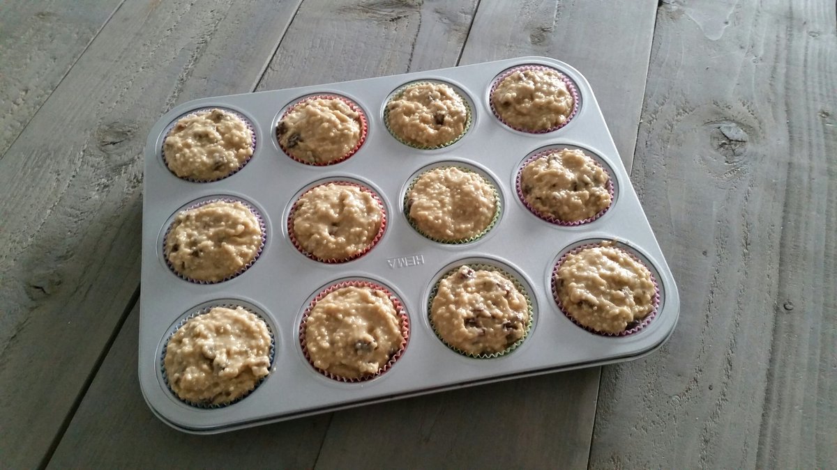 Klaar om de oven in te gaan.....! #quinoamuffins