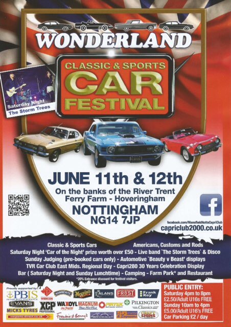 capriclub2000's tweet photo. Don't forget to book early. @KLCapriClub @CarShowsUK @classicfordmag @PBestInsurance @FrostAuto @MeguiarsUK https://t.co/BBCs78eUII