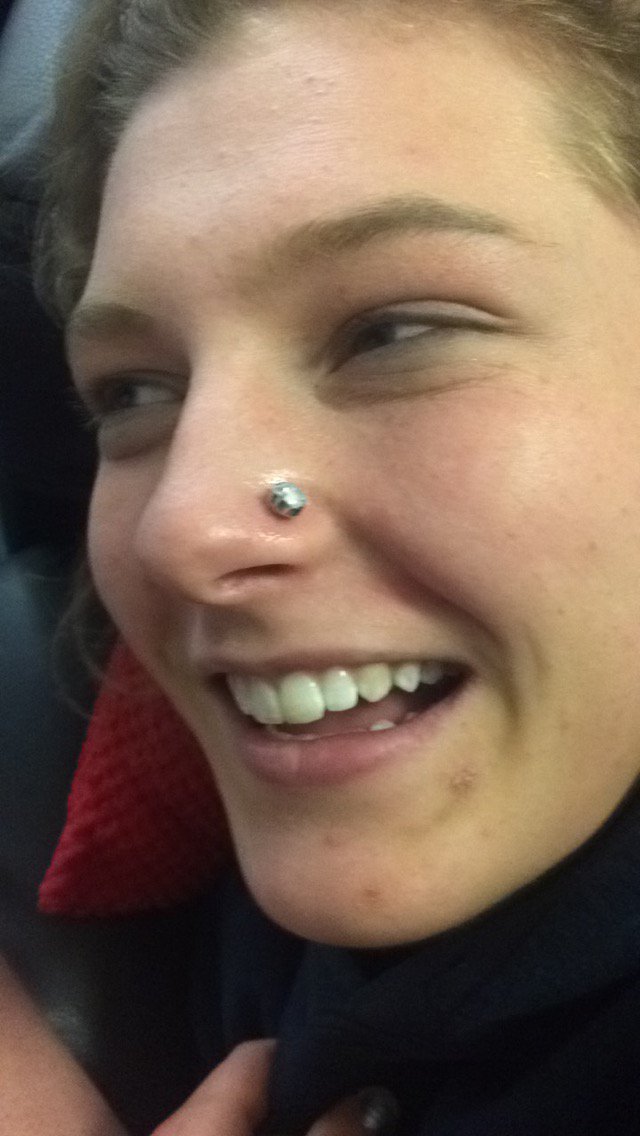 Katienagle3's tweet photo. Thoughts on my new piercing? #ImMint https://t.co/w5TGKP2BiZ