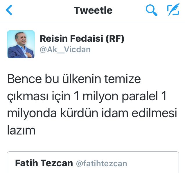 Bunlar ne zaman ve nerede yetişti? Hadi <a href="/fatihtezcan/">Fatih Tezcan</a> psikopat, <a href="/Akparti/">AK Parti</a> de hiçmi haysiyetli vicdanlı kimse yok?