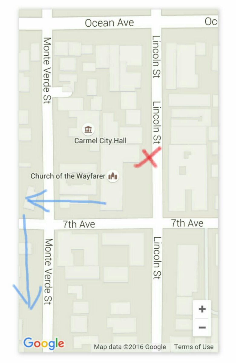 LincolnAnd7th's tweet photo. Parking #protip #2: Street parking west of Monte Verde &amp; south of 7th is not regulated. Spend the day in #Carmel! https://t.co/WpWpaFWrso