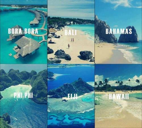 Help me to choose #summer2016 #BoraBora #bali #Bahamas #eiji #chilling #sunnymonth #james