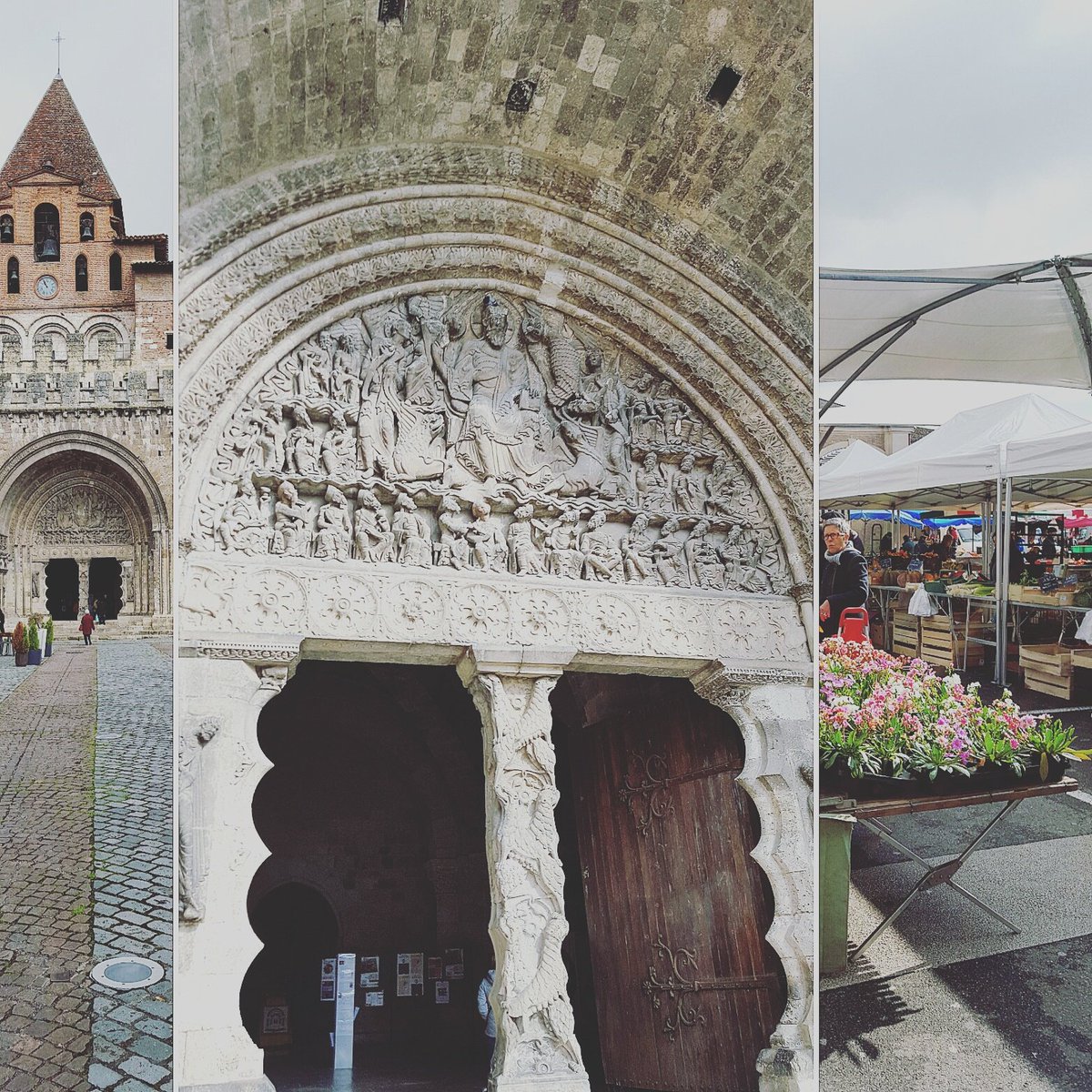 ChateauMezger's tweet photo. Market day &amp; Saint-Pierre Abbey,world famous heritage site on the route de Compostela!Only 15 minutes away #France https://t.co/TN9TNVDmM5