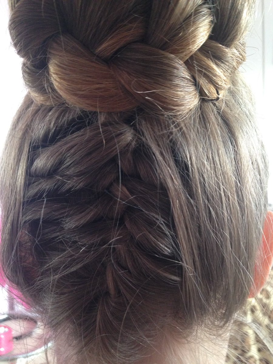 bryan_rebekah's tweet photo. Top and tail French braids with lace braided bun https://t.co/Dh1RfmZzCn