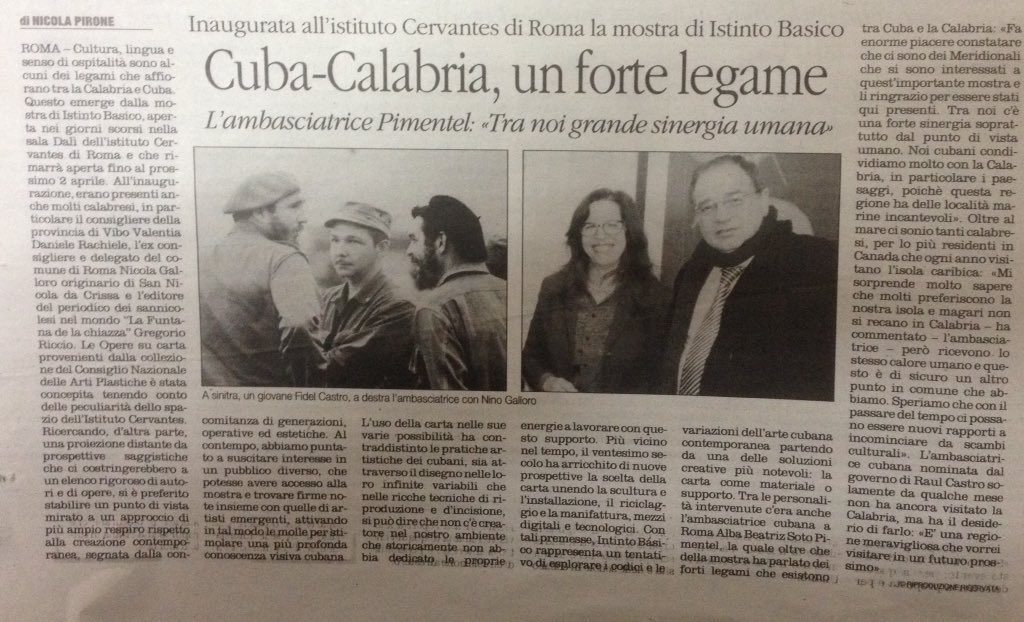 La vicinanza tra Cuba e la Calabria