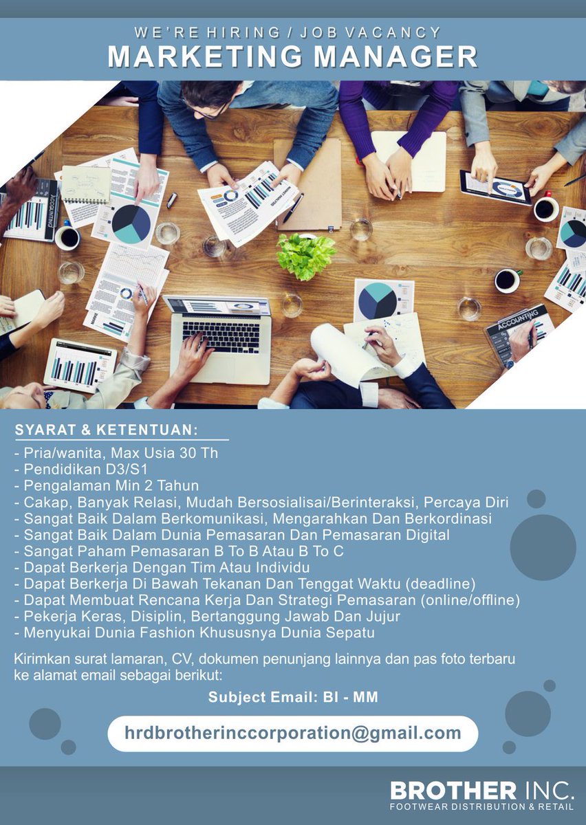 OFFICIAL_BRAVE's tweet photo. #Lowongankerja #Loker #Lokerbdg #Lowongankerjabandung #lokerbandung #lokermanager #Lokernews #lowongan #lowongankrj https://t.co/piPl8J5swJ