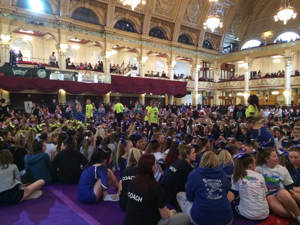 Trizad's tweet photo. Enjoying @JAMfestEurope today, so cool to see cheerleading outside of the USA. #northernjam @VarsityAllStar https://t.co/KNmB9596hQ
