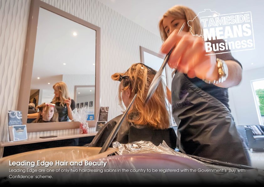 Hyde’s <a href="/LeadingEdgeHair/">The Leading Edge</a> are 1 of 2 UK salons on the governments “Buy with Confidence” scheme #TamesideMeansBusiness