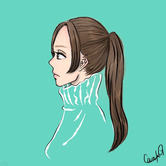横顔美人のtwitterイラスト検索結果