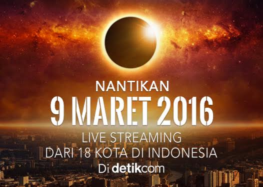 detikcom's tweet photo. Fenomena bersejarah akan terulang kembali, saksikan keindahannya bersama https://t.co/7MjhJrrA19 #wisatagerhana https://t.co/kaVIpF0p2g