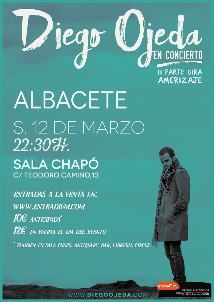 #ALBACETE: sábado 12 de marzo a las 22:30. +INFO y entradas aquí: entradium.com/entradas/diego…