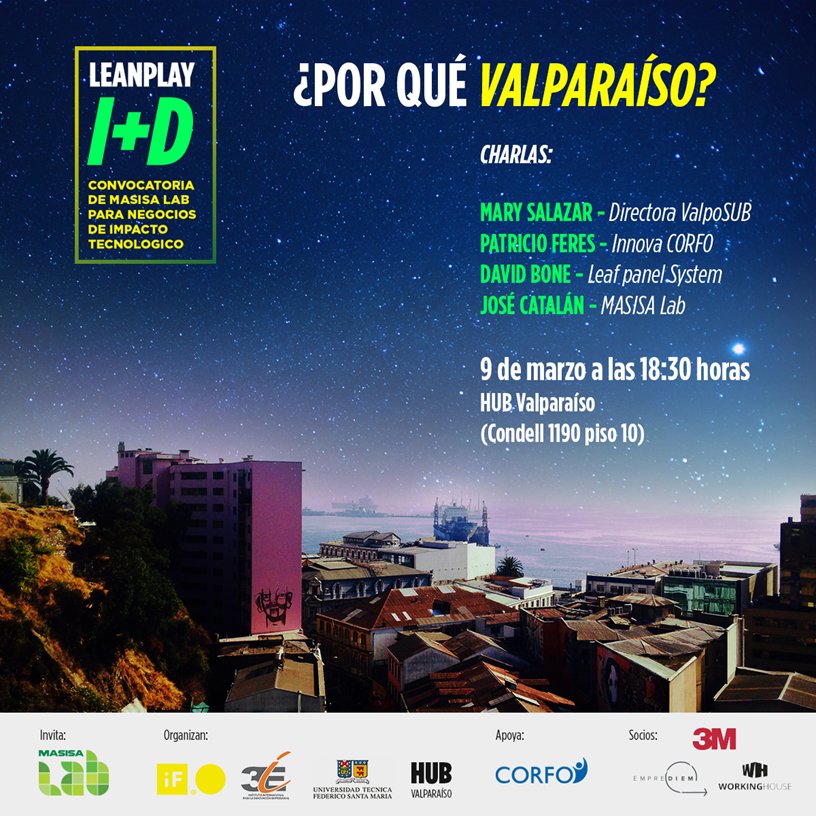 Tod@s invitad@s ¿Por qué Valpo? Convocatoria Negocios de Impacto Tecnológico @MasisaLabLatam <a href="/Instituto3IE/">Instituto 3IE USM</a> <a href="/Corfo/">Corfo</a>