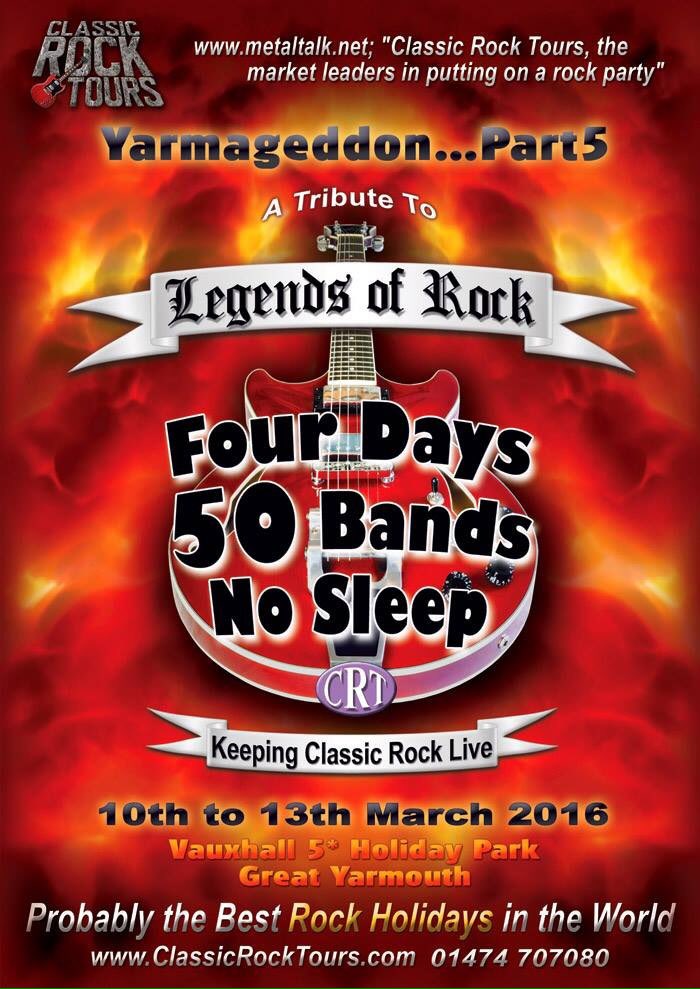 Onstage at Legends of Rock in Great Yarmouth at 8.30pm on 13/3/16 <a href="/ClassicRockT/">Classic Rock Tours</a>