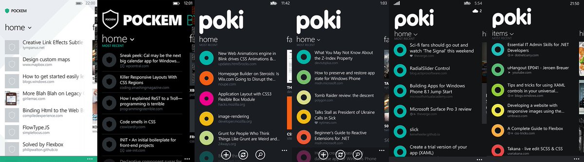 The evolution of Poki for Windows Phone. 
Yep, it was called Pockem in early builds ;)