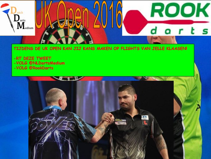DartsActueel's tweet photo. RT-ACTIE! Maak kans op flights van onze landgenoot Jelle Klassen (@JelleK180) Volg ons en @RookDarts en RETWEET! https://t.co/ifBKUpHDms