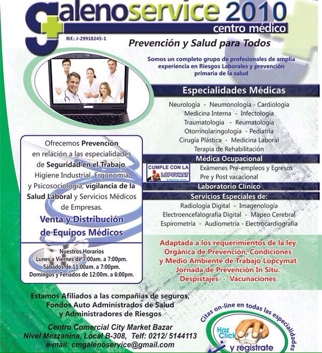 Galenoservice's tweet photo. Centro Médico GalenoService Prevención y Salud para todos!!!https://t.co/se0lKku123 https://t.co/wrFd7NGiM7