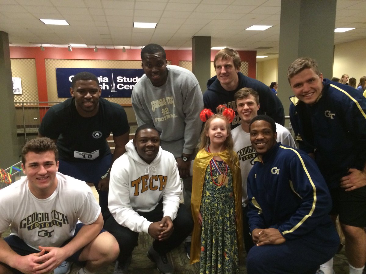 GeorgiaTechFB's tweet photo. We had a great time at yesterday's dance marathon raising money with our friends for @CMNHospitals &amp; @childrensatl! https://t.co/gY99HQVnnb