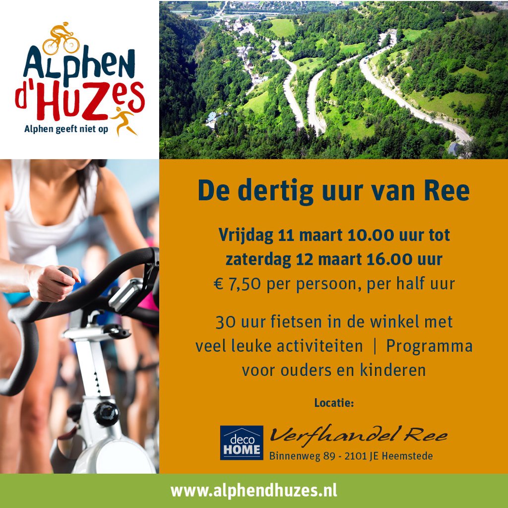 SupportAlpe's tweet photo. Schrijf je nu in voor de "dertig uur van Ree" in Heemstede op 11 of 12 maart https://t.co/J1ylgPZ8OL RT voor #Ad6 https://t.co/4w8Z8aJtLG