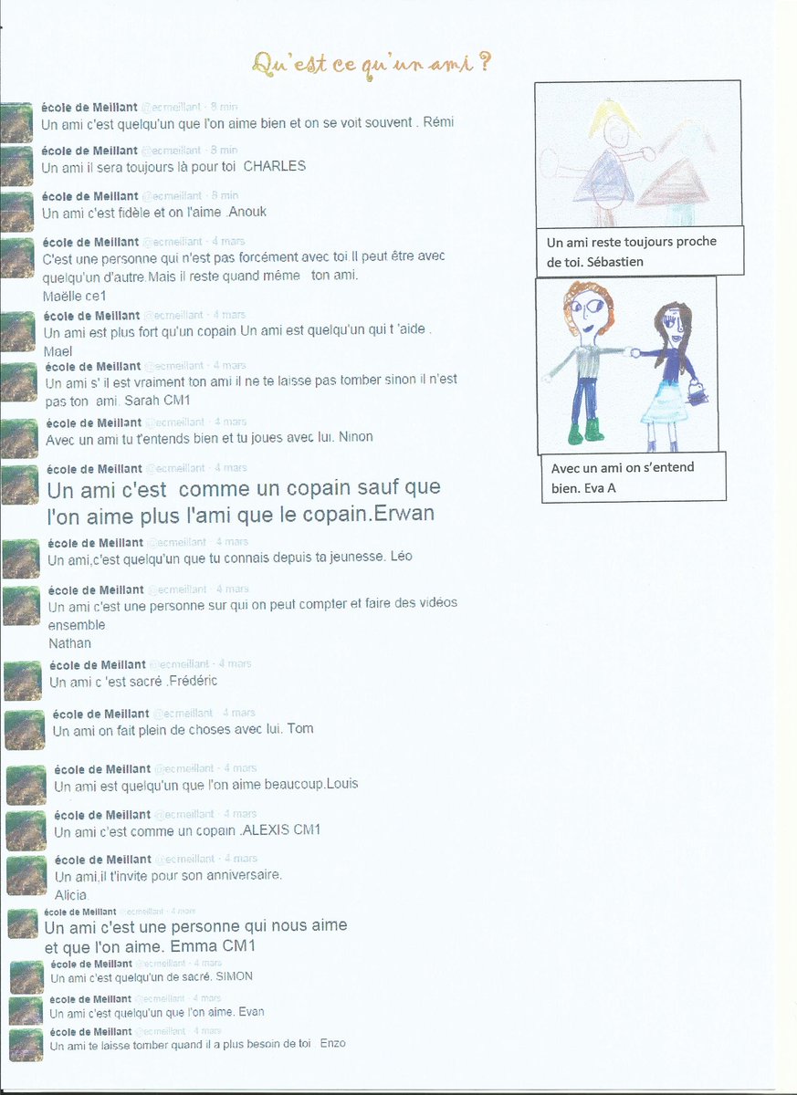 ecmeillant's tweet photo. Nous avons fait un nouveau débat philo: Qu'est ce qu'un ami? https://t.co/zq6jssptfj