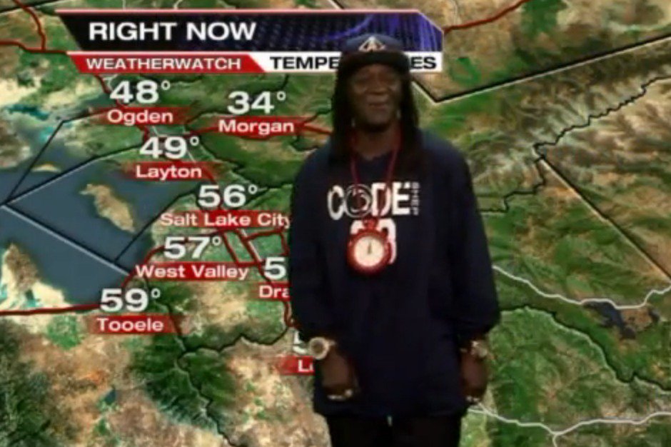 SPIN's tweet photo. Here's @FlavorFlav giving the weather report for Salt Lake City https://t.co/fqCcXb2gwC https://t.co/3tbwsaNSMe