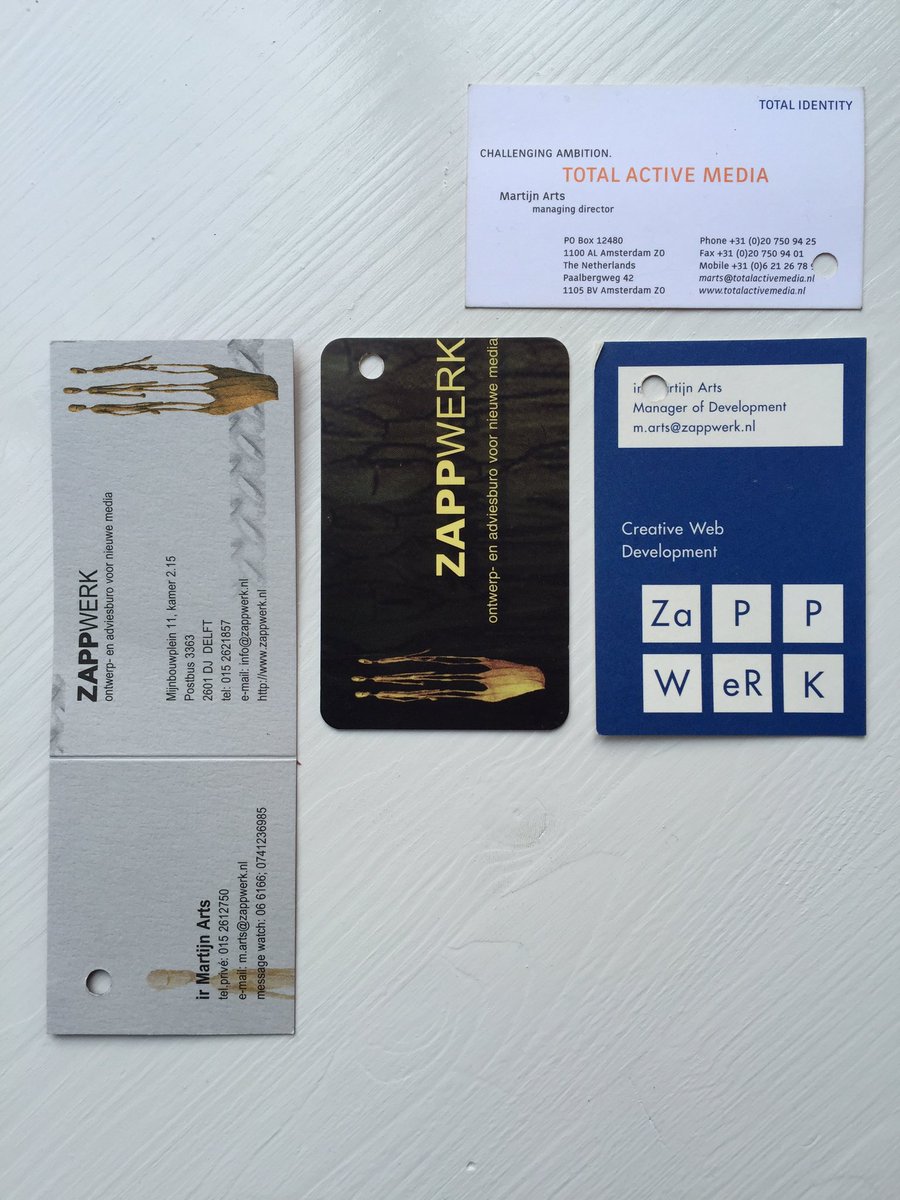 Today exactly 20 years ago I founded ZaPPWeRK (now Total Active Media) w partners: Design, technology and business.