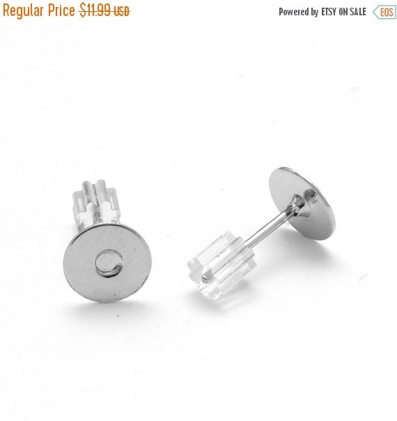 mixnmatchetsy's tweet image. SALE 100 pairs Silver Stud Earrings 6mm Pads with Earnuts, Ear… etsy.me/1KS65Z5 #craftsupplies #EarringPosts