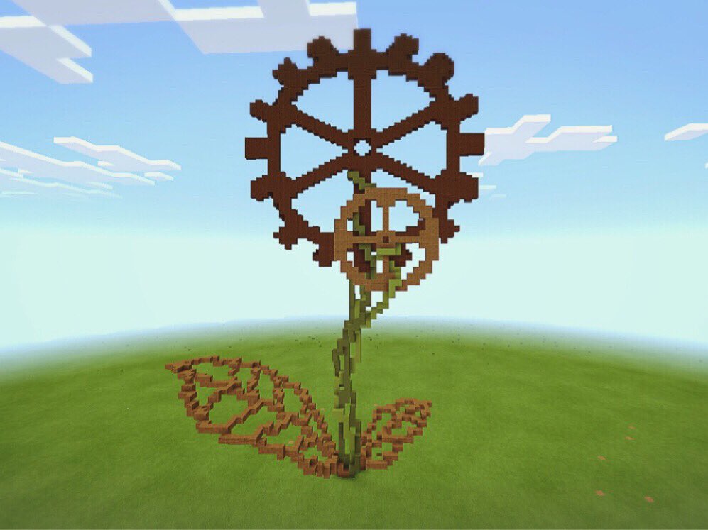 パッカー Pacckker マイクラ建築60分一本勝負 テーマ 歯車 滑車 題名 歯車草 バニラ T Co Kojzbdul Twitter