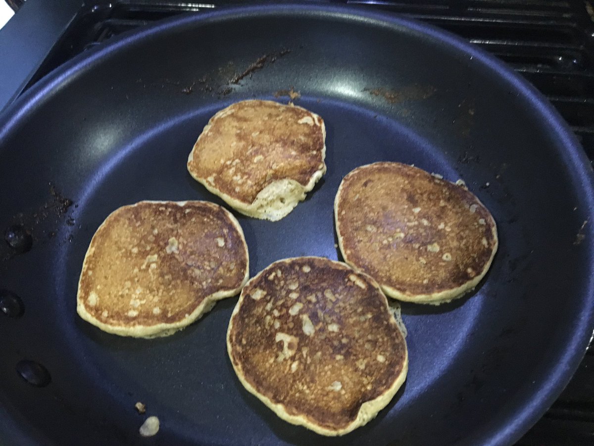 Blarob's tweet photo. Sprouted wheat pancakes in the RV. #roadtrip #mobilecook https://t.co/GPaSmkb1iU