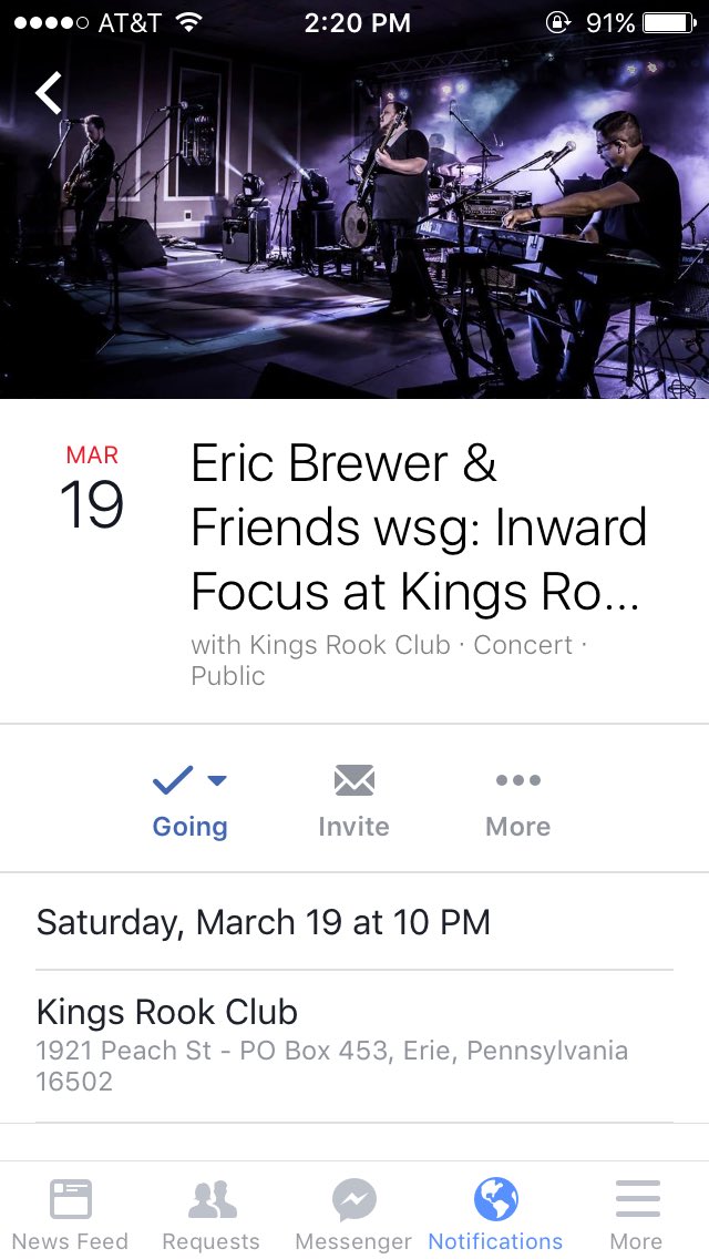 Inward_Focus's tweet image. We are playing at the Kings Rook with the amazing Eric Brewer. Blessed to be booked for this showw. Check it outt!.